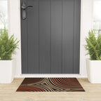 Tribal Pattern in Brown & Soft Red Welcome Mat Gallery Image 3