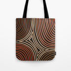 Tribal Pattern in Brown & Soft Red Tote Bag Gallery Image 1