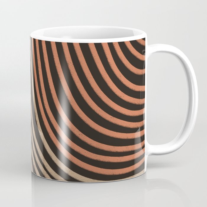 Tribal Pattern in Brown & Soft Red Coffee Mug Gallery Image 1