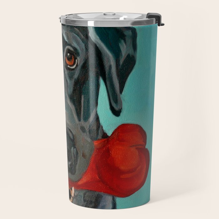 Black Labrador and a Red Bone Travel Mug Gallery Image 2