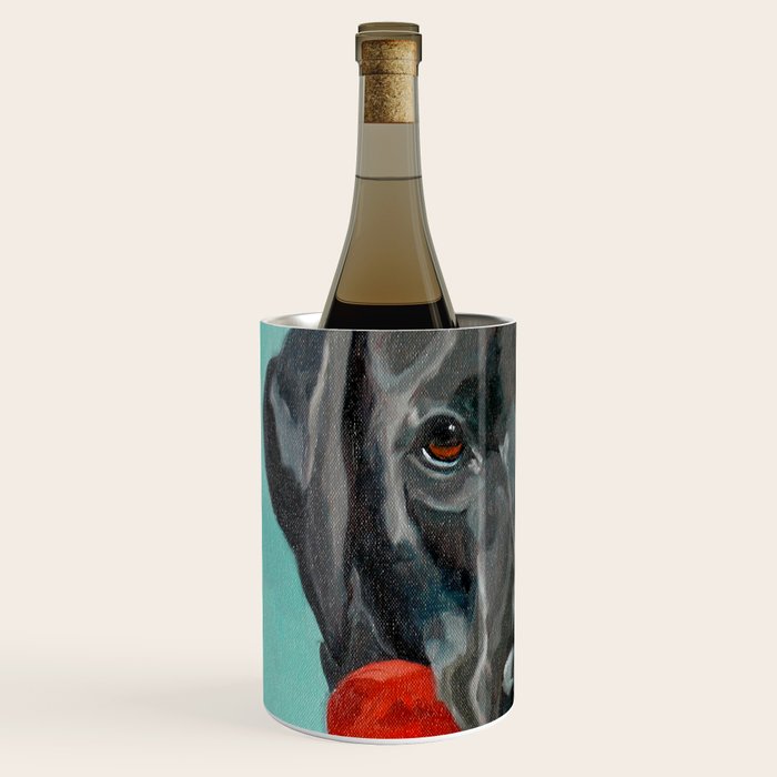 Black Labrador and a Red Bone Wine Chiller Gallery Image 2