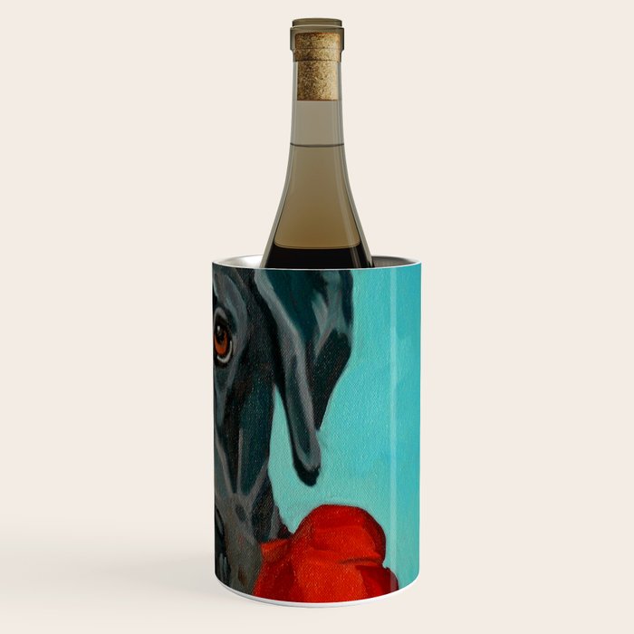 Black Labrador and a Red Bone Wine Chiller Gallery Image 3