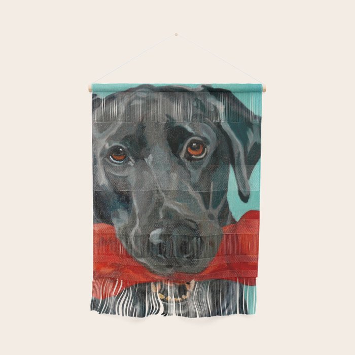 Black Labrador and a Red Bone Wall Hanging Gallery Image 1
