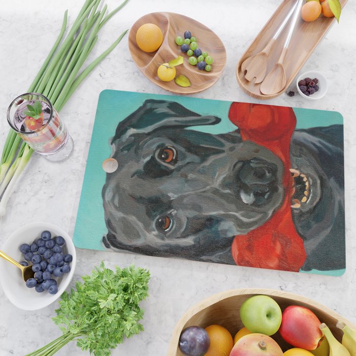 Black Labrador and a Red Bone Cutting Board Gallery Image 2