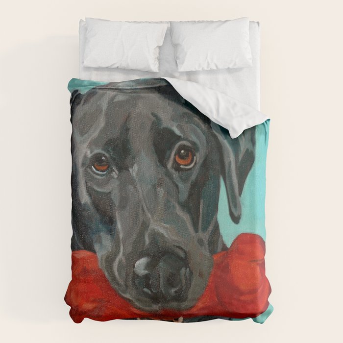 Black Labrador and a Red Bone Duvet Cover Gallery Image 6