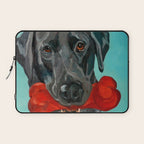 Black Labrador and a Red Bone Laptop Sleeve Gallery Image 1