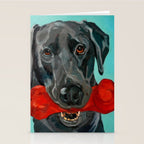 Black Labrador and a Red Bone Stationery Card Gallery Image 2