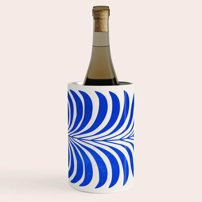 THE VASE 01: Cerise & Persian Blue Leaves Wine Chiller Gallery Image 1