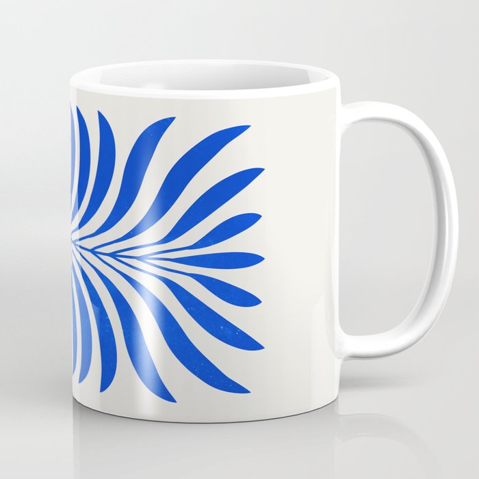 THE VASE 01: Cerise & Persian Blue Leaves Coffee Mug Gallery Image 1