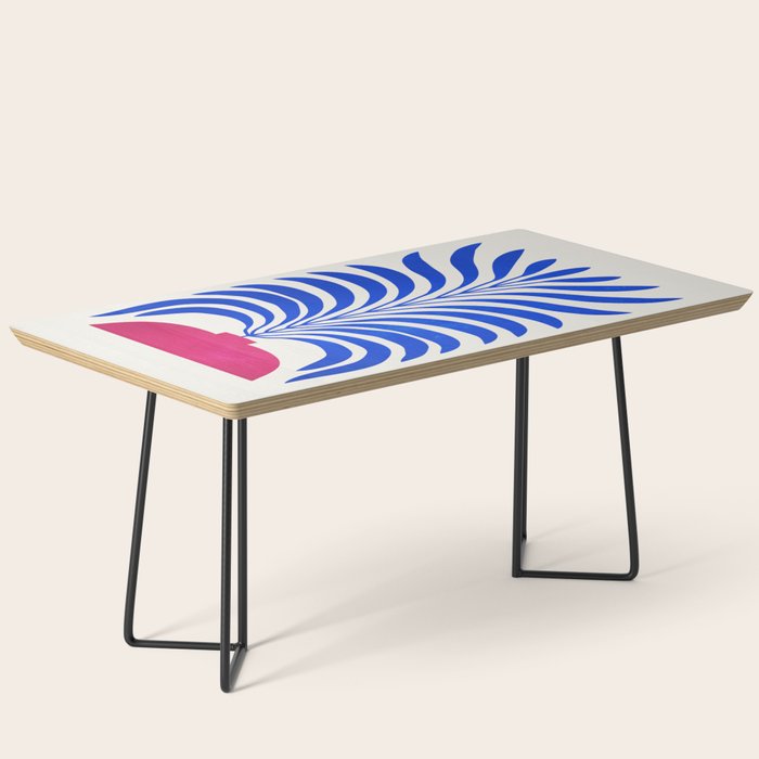 THE VASE 01: Cerise & Persian Blue Leaves Coffee Table Gallery Image 1