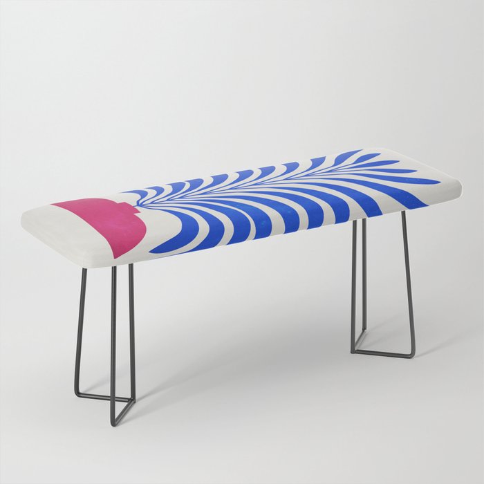THE VASE 01: Cerise & Persian Blue Leaves Bench Gallery Image 1