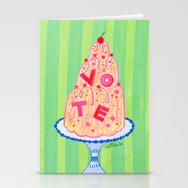 Mold the Future & Vote in Lime Green Stationery Card Gallery Image 2