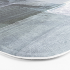 Blue Grey Minimalist Abstract Painting Bath Mat Gallery Image 3