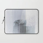 Blue Grey Minimalist Abstract Painting Laptop Sleeve Gallery Image 1