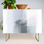 Blue Grey Minimalist Abstract Painting Credenza Gallery Image 1