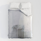 Blue Grey Minimalist Abstract Painting Duvet Cover Gallery Image 6