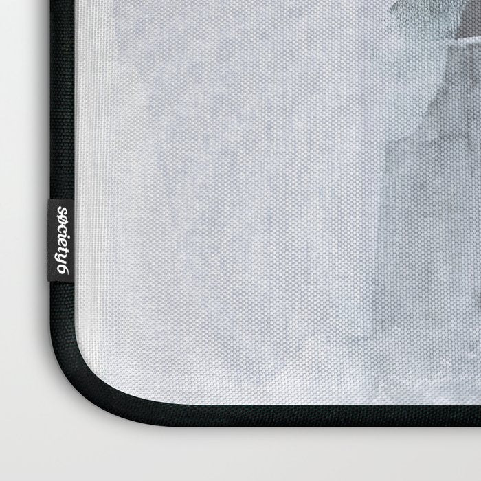 Blue Grey Minimalist Abstract Painting Laptop Sleeve Gallery Image 3