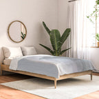 Blue Grey Minimalist Abstract Painting Comforter Gallery Image 2