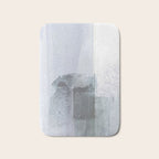 Blue Grey Minimalist Abstract Painting Bath Mat Gallery Image 1