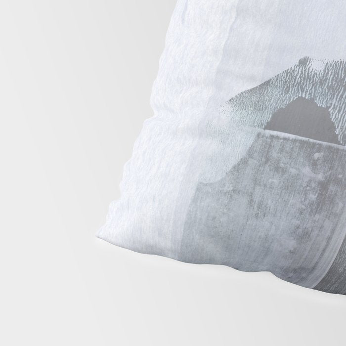 Blue Grey Minimalist Abstract Painting Pillow Sham Gallery Image 4