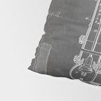 Fire Hydrant Patent - Fireman Fire House Art - Black Chalkboard Pillow Sham Gallery Image 4