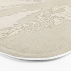 Sepia vintage world map with cities Bath Mat Gallery Image 3
