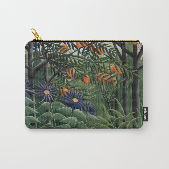Woman Walking in an Exotic Forest (Femme se promenant dans une foreÌt exotique) (1905) by Henri Rousseau.  Carry All Pouch Gallery Image 1