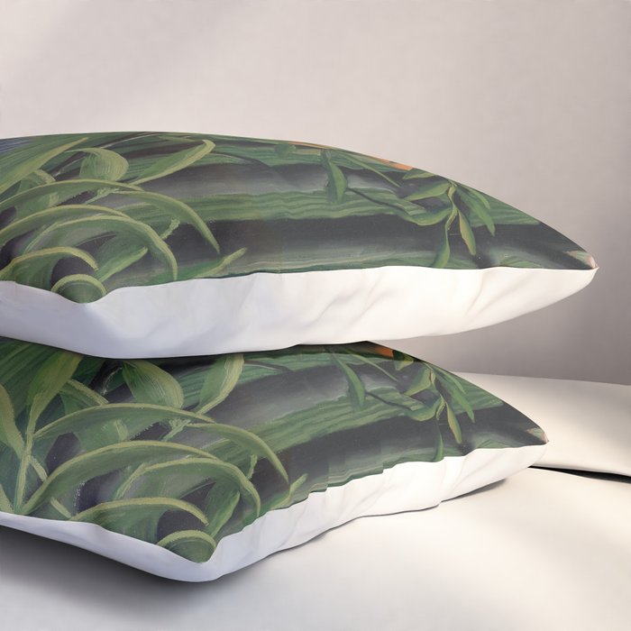 Woman Walking in an Exotic Forest (Femme se promenant dans une foreÌt exotique) (1905) by Henri Rousseau.  Pillow Sham Gallery Image 3