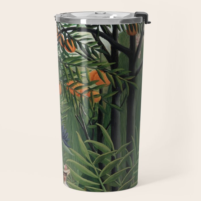 Woman Walking in an Exotic Forest (Femme se promenant dans une foreÌt exotique) (1905) by Henri Rousseau.  Travel Mug Gallery Image 2