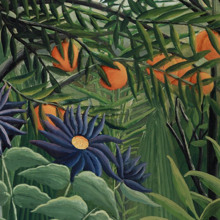 Woman Walking in an Exotic Forest (Femme se promenant dans une foreÌt exotique) (1905) by Henri Rousseau.  Coffee Mug Gallery Image 2