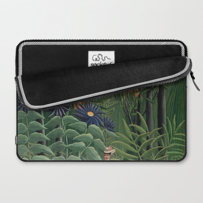 Woman Walking in an Exotic Forest (Femme se promenant dans une foreÌt exotique) (1905) by Henri Rousseau.  Laptop Sleeve Gallery Image 2