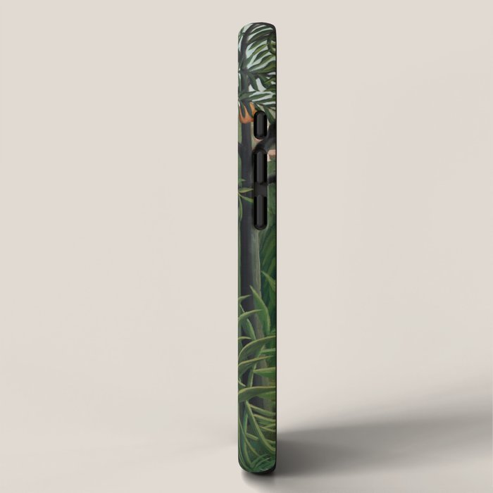 Woman Walking in an Exotic Forest (Femme se promenant dans une foreÌt exotique) (1905) by Henri Rousseau.  iPhone Case Gallery Image 2