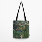 Woman Walking in an Exotic Forest (Femme se promenant dans une foreÌt exotique) (1905) by Henri Rousseau.  Tote Bag Gallery Image 2