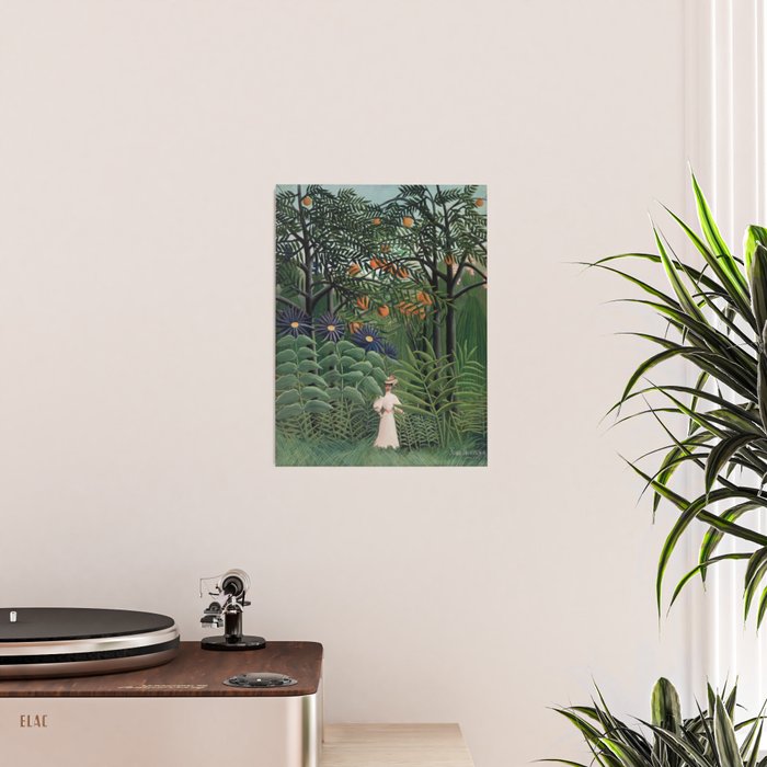 Woman Walking in an Exotic Forest (Femme se promenant dans une foreÌt exotique) (1905) by Henri Rousseau.  Poster Gallery Image 2