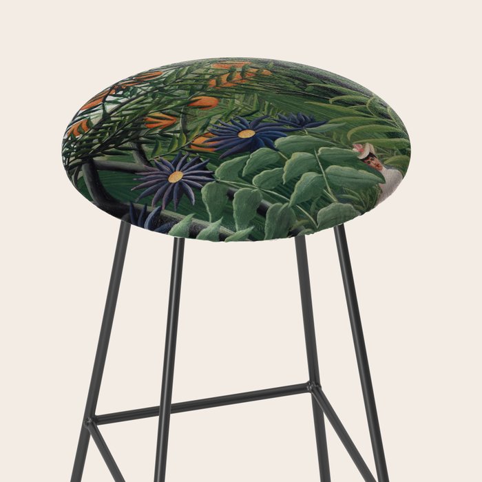 Woman Walking in an Exotic Forest (Femme se promenant dans une foreÌt exotique) (1905) by Henri Rousseau.  Stool Gallery Image 2