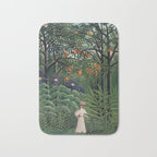 Woman Walking in an Exotic Forest (Femme se promenant dans une foreÌt exotique) (1905) by Henri Rousseau.  Bath Mat Gallery Image 1