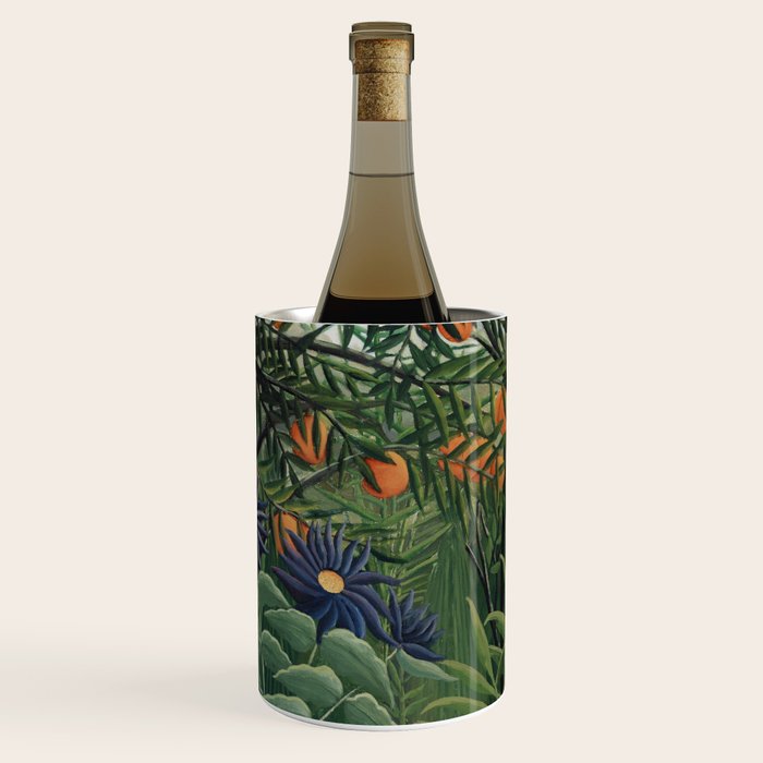 Woman Walking in an Exotic Forest (Femme se promenant dans une foreÌt exotique) (1905) by Henri Rousseau.  Wine Chiller Gallery Image 1