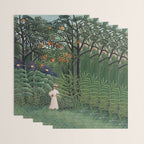 Woman Walking in an Exotic Forest (Femme se promenant dans une foreÌt exotique) (1905) by Henri Rousseau.  Wrapping Paper Gallery Image 3