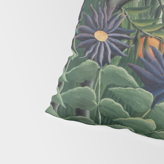 Woman Walking in an Exotic Forest (Femme se promenant dans une foreÌt exotique) (1905) by Henri Rousseau.  Pillow Sham Gallery Image 4