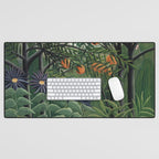 Woman Walking in an Exotic Forest (Femme se promenant dans une foreÌt exotique) (1905) by Henri Rousseau.  Desk Mat Gallery Image 1