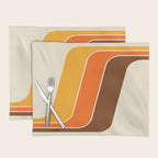 Retro 70s Stripe Colorful Rainbow 521 Placemat Gallery Image 1