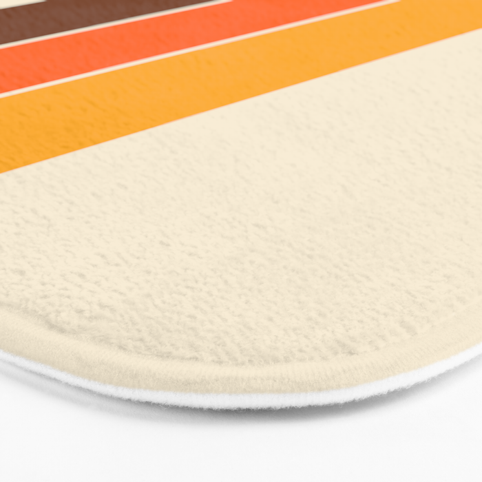 Retro 70s Stripe Colorful Rainbow 521 Bath Mat Gallery Image 3
