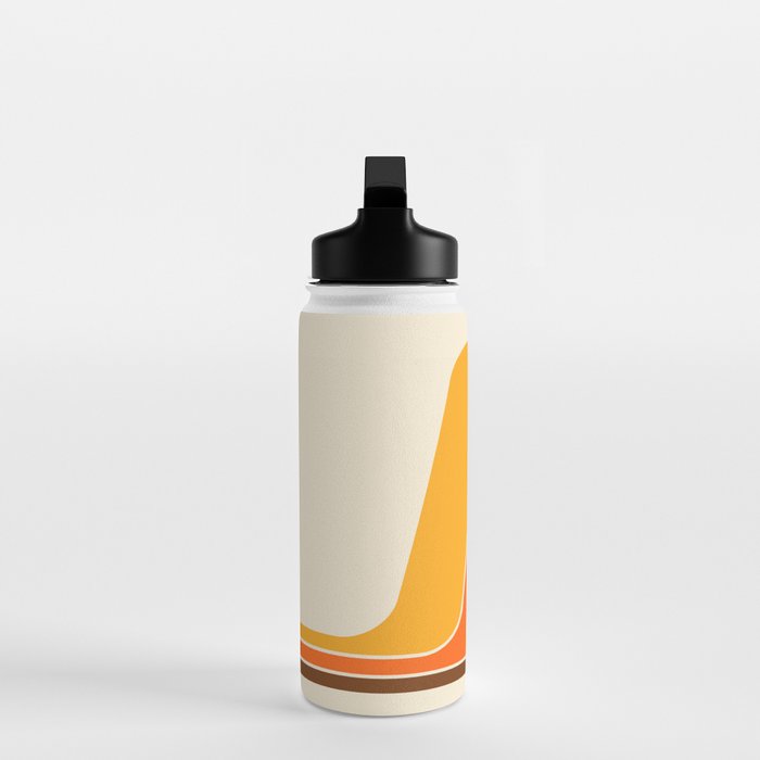Retro 70s Stripe Colorful Rainbow 521 Water Bottle Gallery Image 3