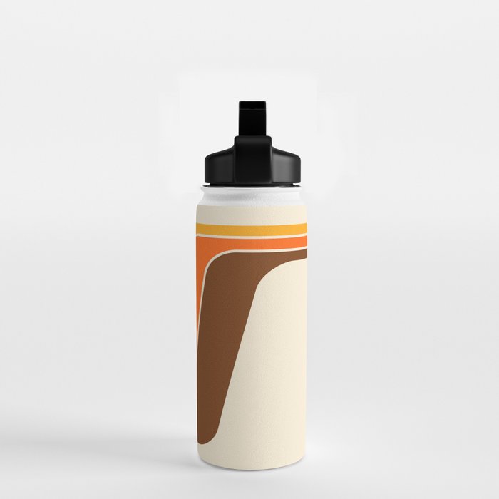 Retro 70s Stripe Colorful Rainbow 521 Water Bottle Gallery Image 2