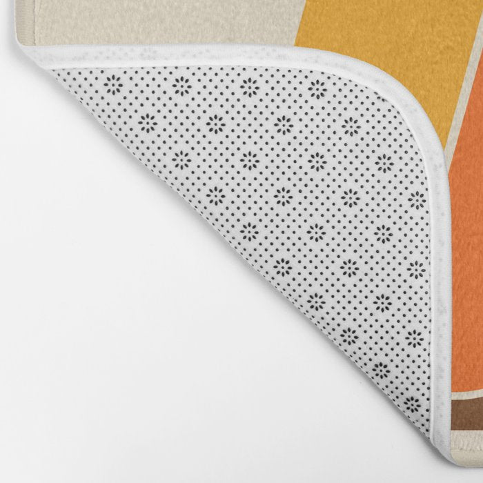 Retro 70s Stripe Colorful Rainbow 521 Bath Mat Gallery Image 2