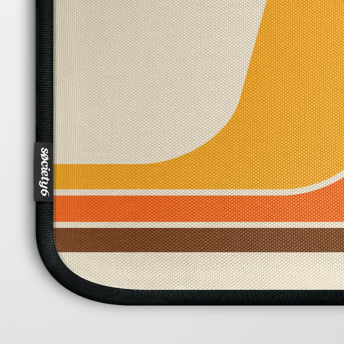 Retro 70s Stripe Colorful Rainbow 521 Laptop Sleeve Gallery Image 3