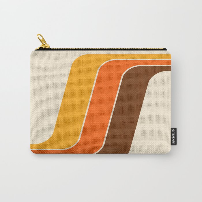 Retro 70s Stripe Colorful Rainbow 521 Carry All Pouch Gallery Image 1
