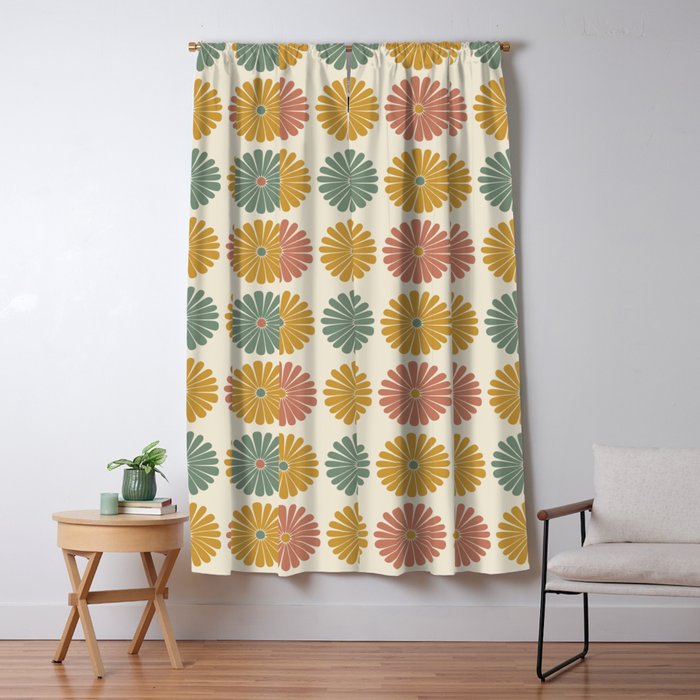 Retro Summer Daisies I Window Curtain Gallery Image 5