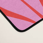 Retro Mod Hourglass Abstract Midcentury Modern Pattern in Preppy Pink and Red Desk Mat Gallery Image 4