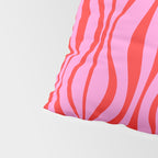 Retro Mod Hourglass Abstract Midcentury Modern Pattern in Preppy Pink and Red Pillow Sham Gallery Image 4
